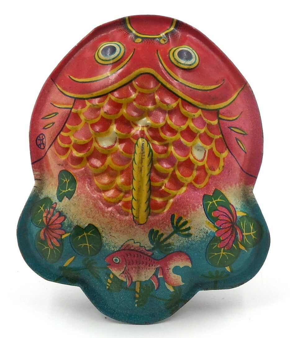 Vintage Japanese Tin Fish Rattle #2