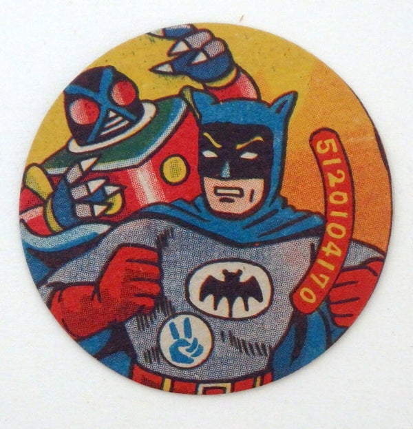 Vintage Japanese Batman Menko Card- Batman and Robot Monster