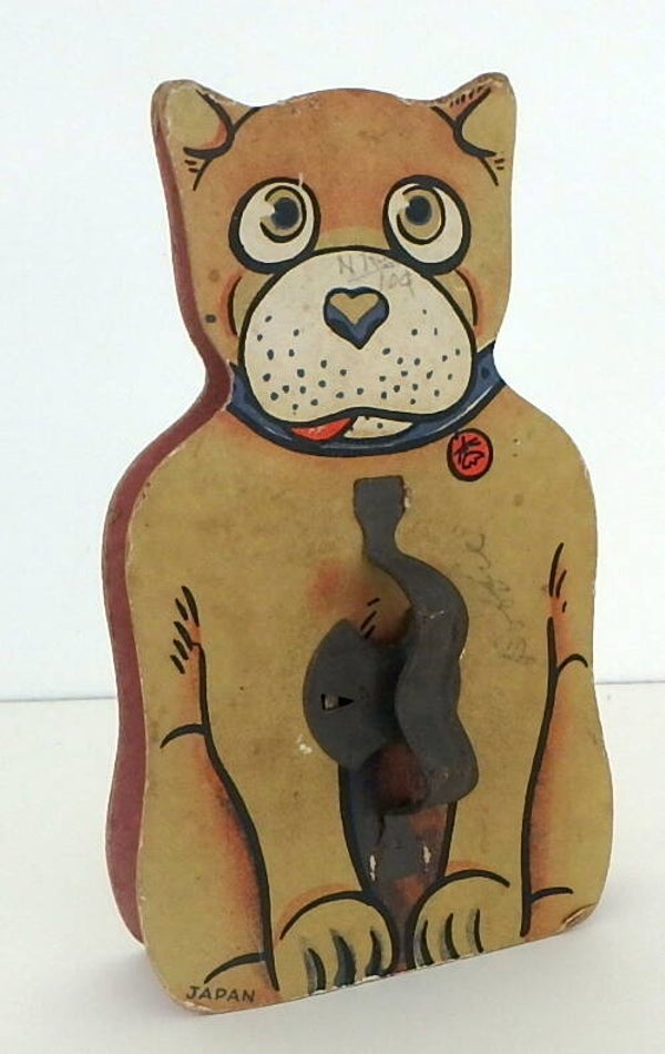 Pre War Japanese Cardboard Accordion -Cute Dog