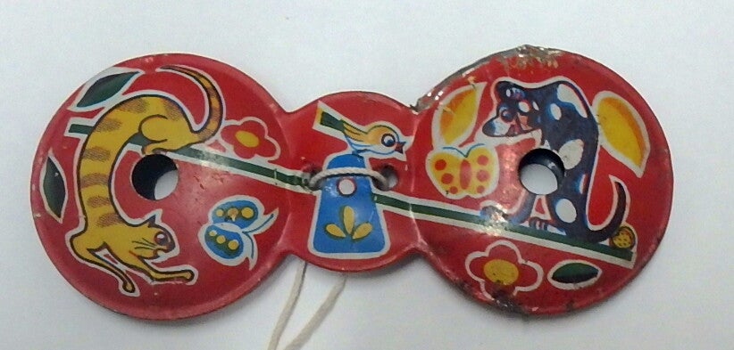 Vintage Japanese Humming Whistle- Dog and Cat, Flowers