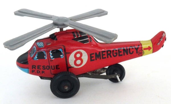 Japanese Tin Friction Emergency FD Helicopter