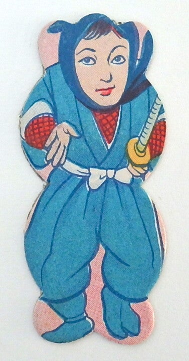 Vintage Japanese Figural Menko Card- Female Ninja A
