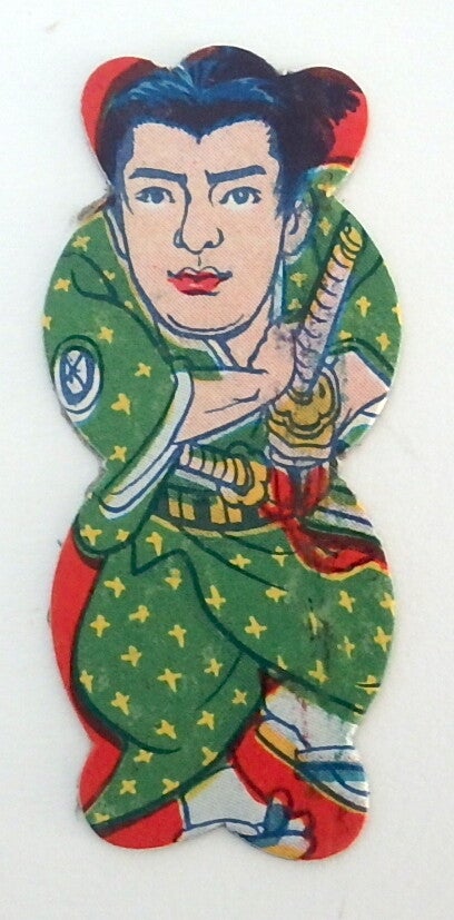 Vintage Japanese Figural Menko Card- Samurai C