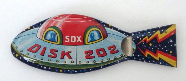 Vintage Japanese Tin Space Whistle- Flying Saucer Disk 202