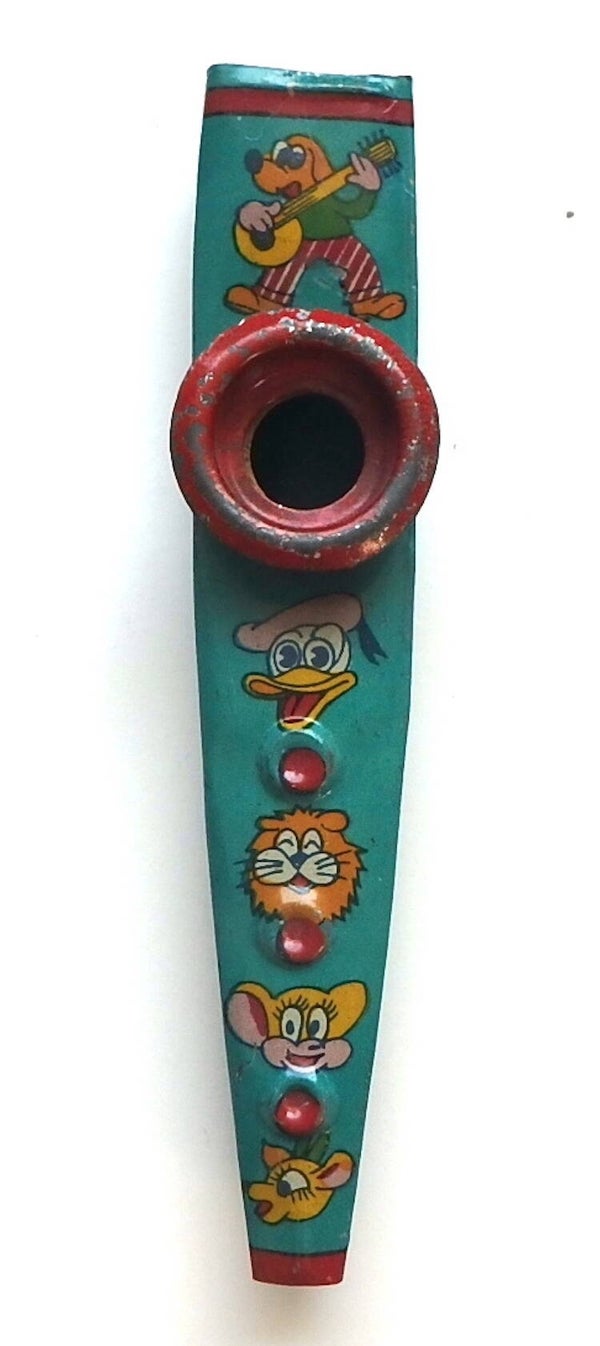 1950's Japanese Tin Comic Animals Kazoo-Pig,Rabbit,Cat,Dog, Donald Duck, Lion