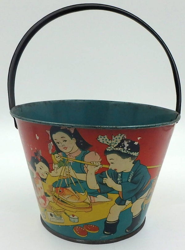 Japanese Tin Sand Pail-Cooking Fish