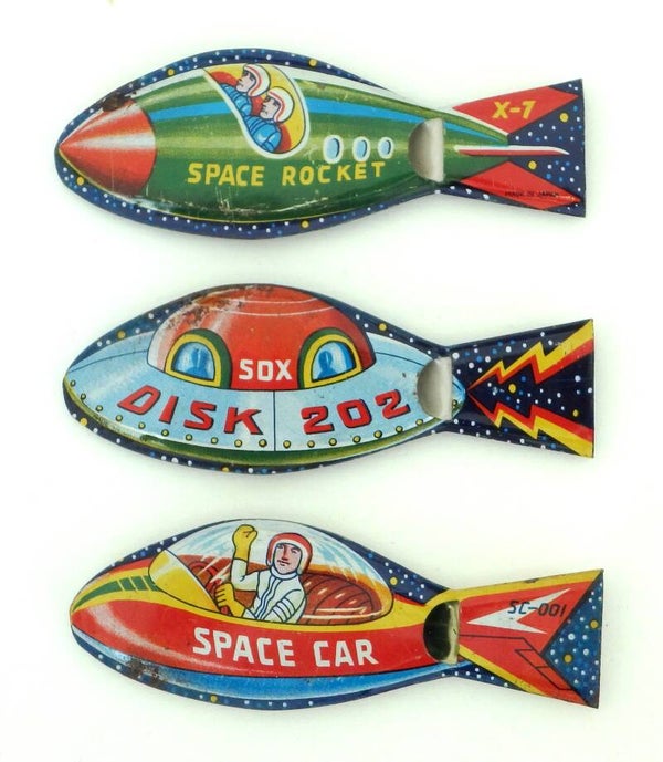 Lot of Three Vintage Japanese Space Whistles