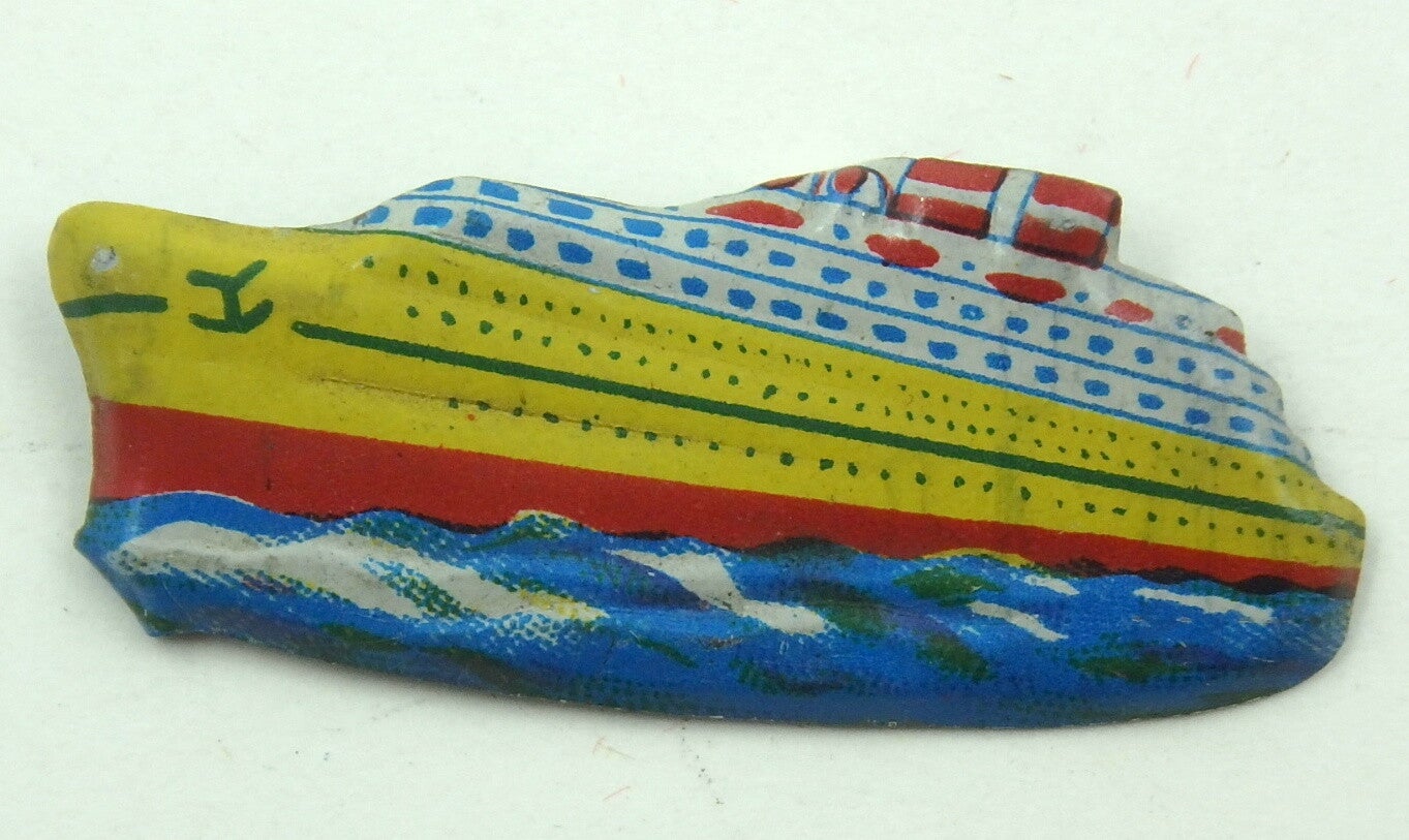 Early Japanese Novelty Pin-Ocean Liner -Prize in 1950's Punch Board