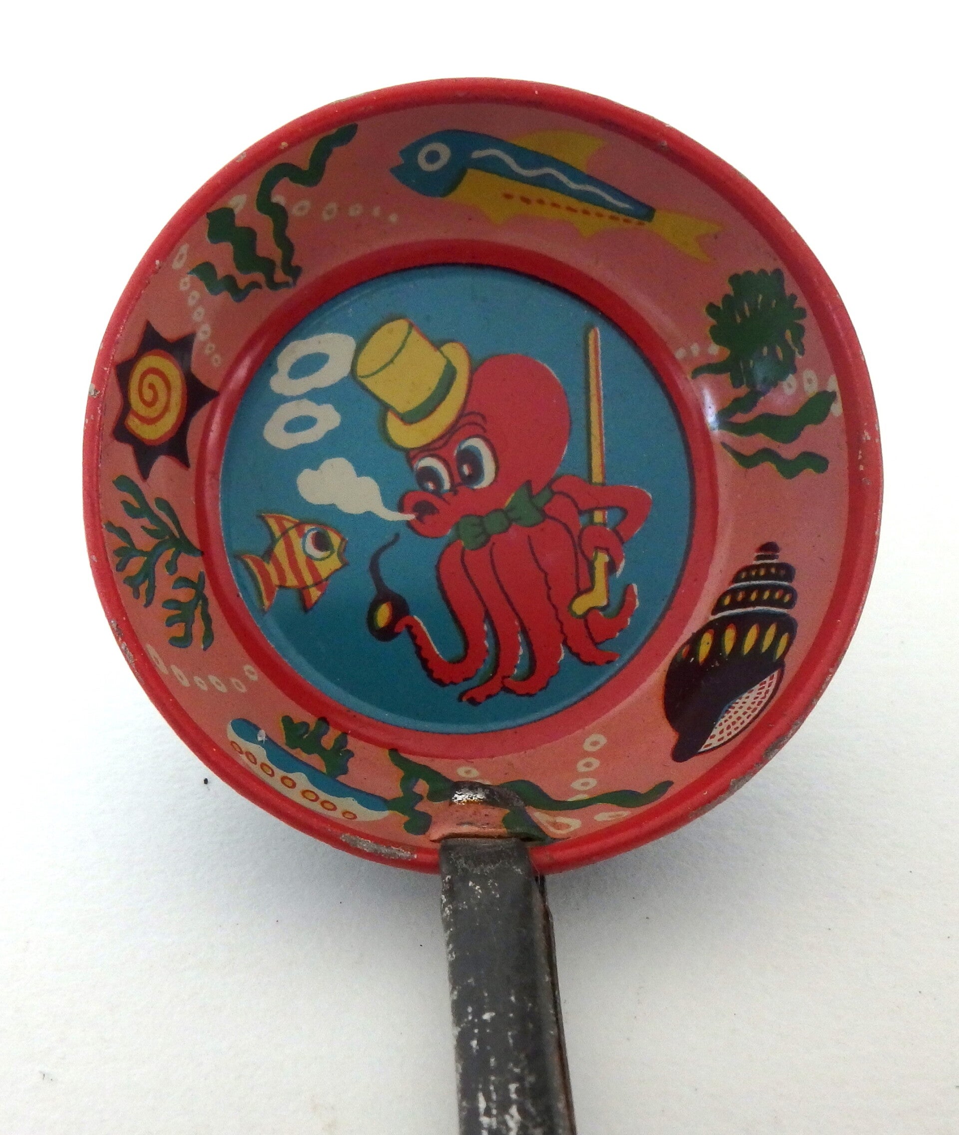 Vintage Early Post War Japanese Tin Toy Scoop - Comic Octopus