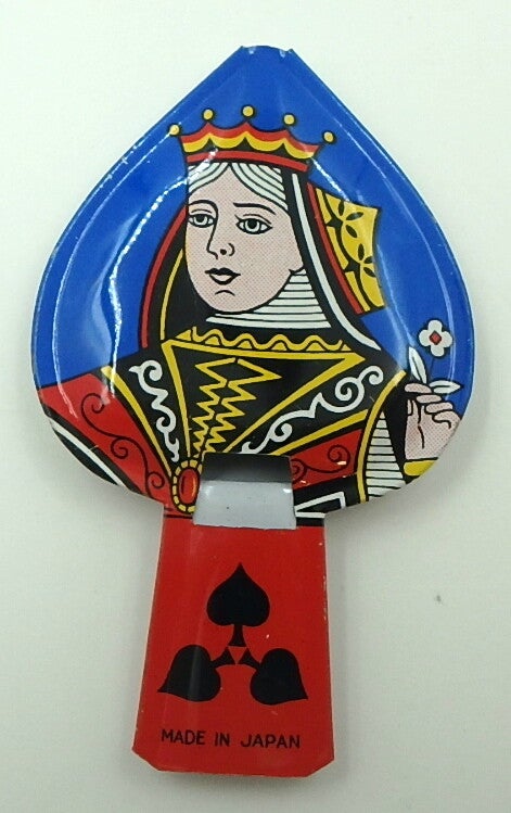 Vintage Japanese Tin Queen of Spades Whistle