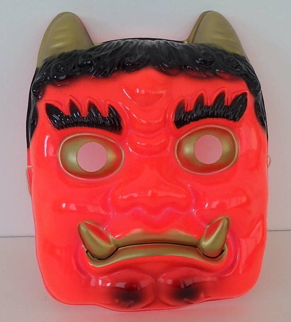 Vintage Japanese Child's Red Oni Mask