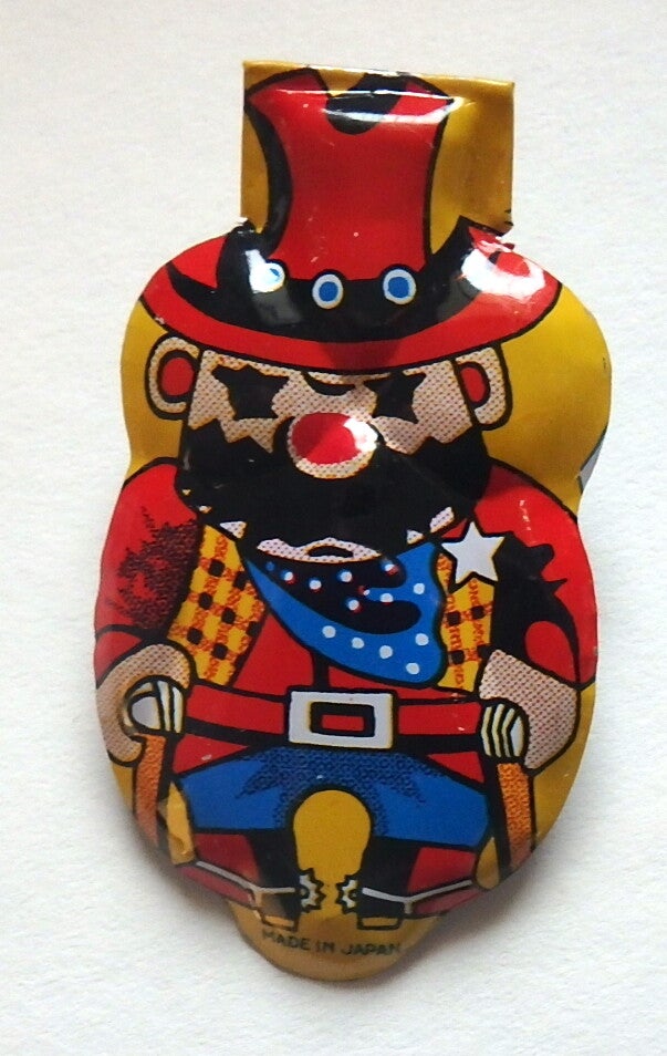 50's-60's Tin Japanese Clicker-Mean Sheriff