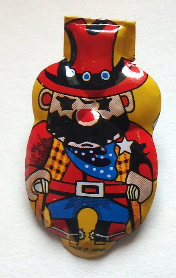 50's-60's Tin Japanese Clicker-Mean Sheriff