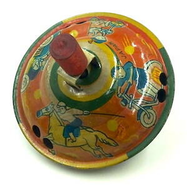 Vintage 1950's Japanese Tin Top-Scooter, Race Car, Trike, Race Horse