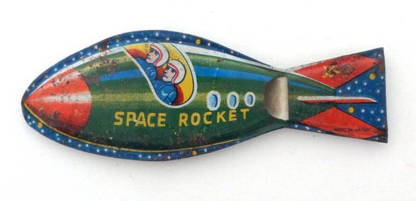 Vintage Japanese Tin Space Whistle- Space Rocket