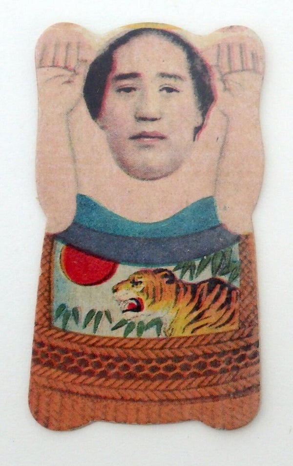 Vintage Figural Japanese Menko Card- Sumo Wrestler-A