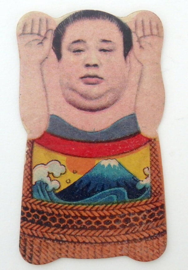 Vintage Figural Japanese Menko Card- Sumo Wrestler-F
