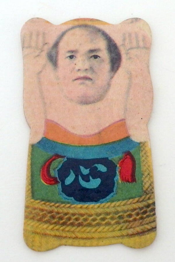 Vintage Figural Japanese Menko Card- Sumo Wrestler-J
