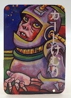 Vintage Japanese Yokai Smoke Card-Astronaut