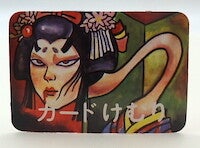 Vintage Japanese Yokai Smoke Card-Long Neck Woman - Rokurokubi