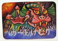 Vintage Japanese Yokai Smoke Card- Water Dragon