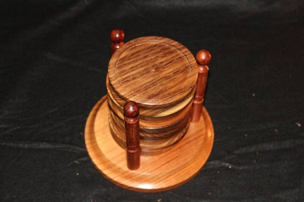 5x Drink Coasters & Caddy - 4301