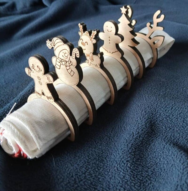 Ronds de serviette nouveaux modèles 2025 lot de 6 pièces