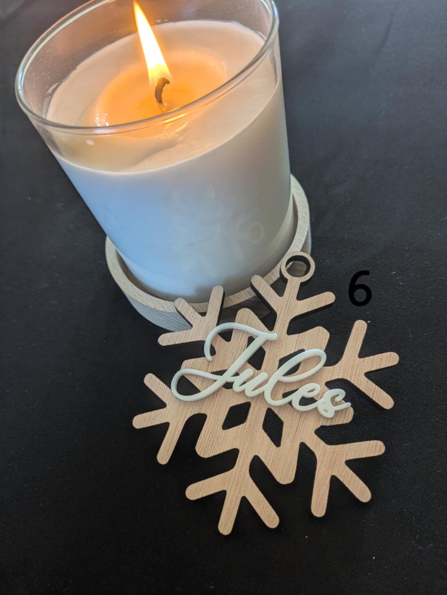 Boule de noël flocon personnalisable