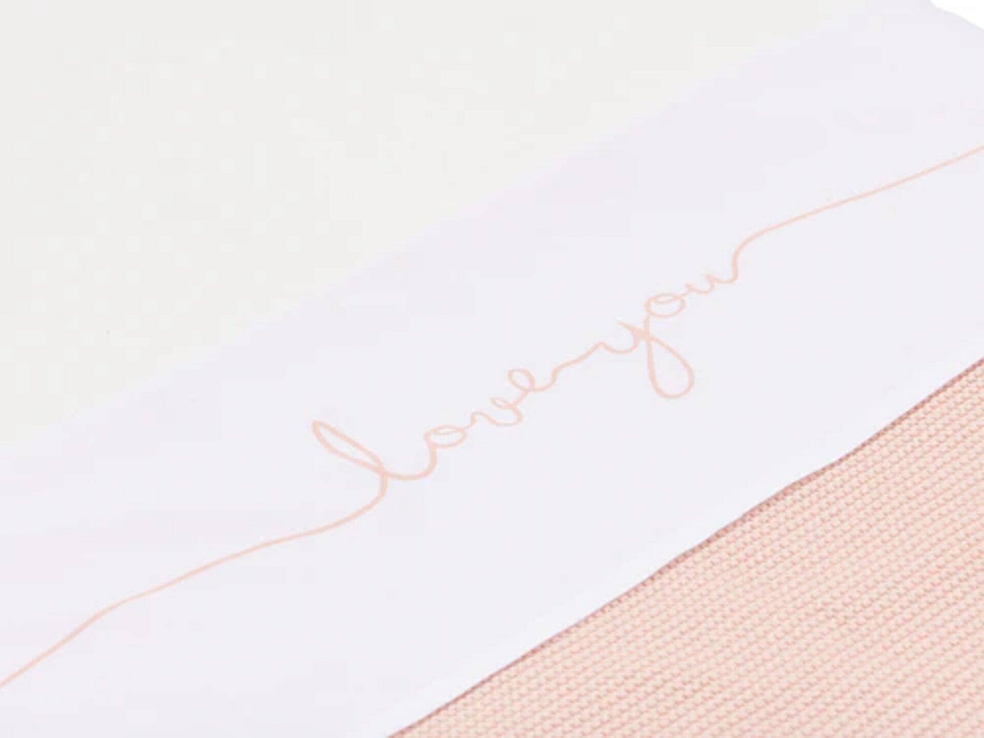 Laken Ledikant 120x150cm Love you - Pale Pink