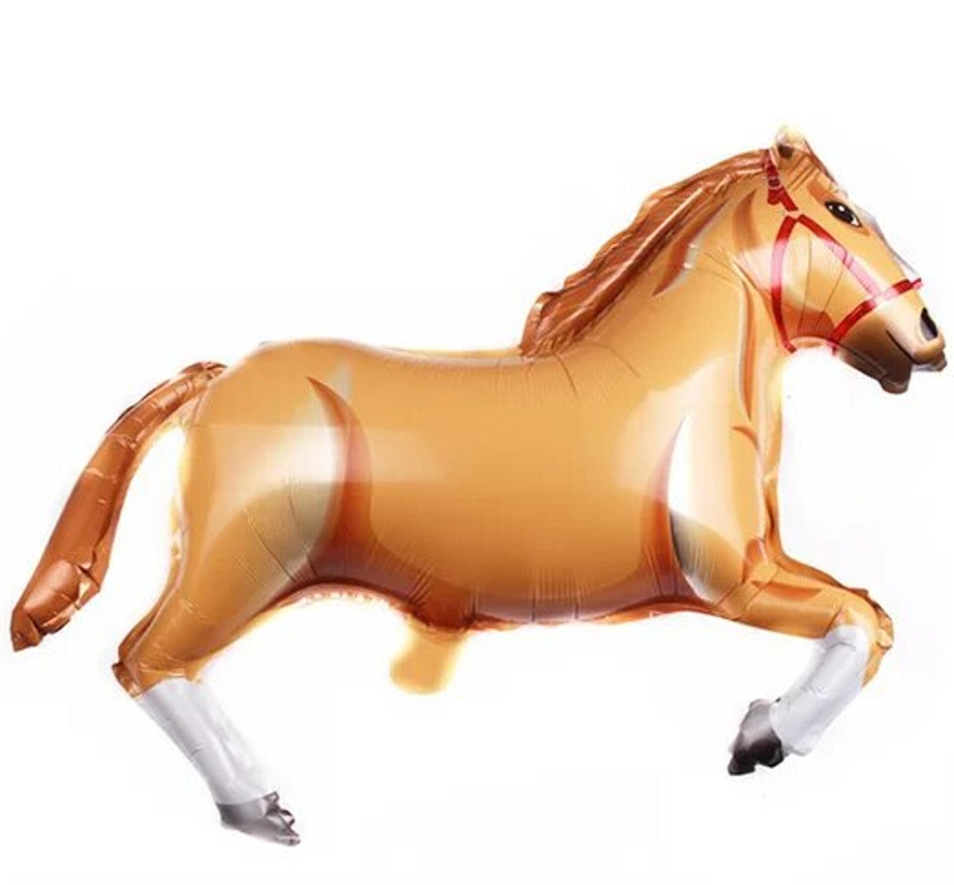 Grote folie ballon licht bruin paard