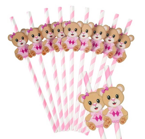 25 rietjes Bear roze