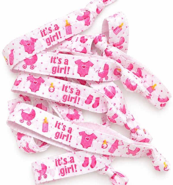 10 elastische genderreveal armbanden It's a Girl Baby