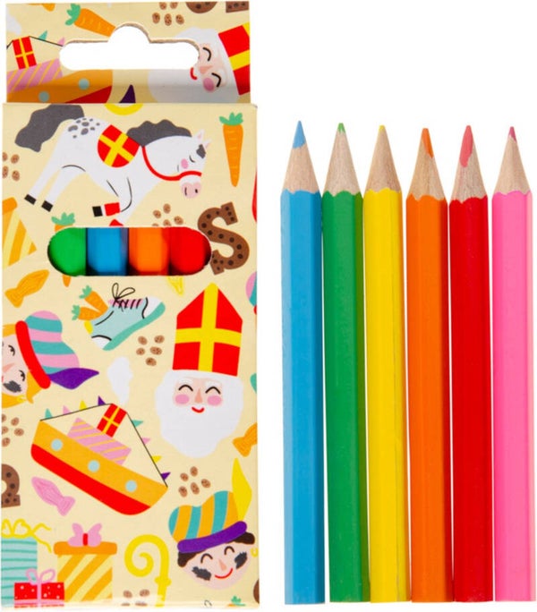 Kleur potloden set Sinterklaas 6-delig