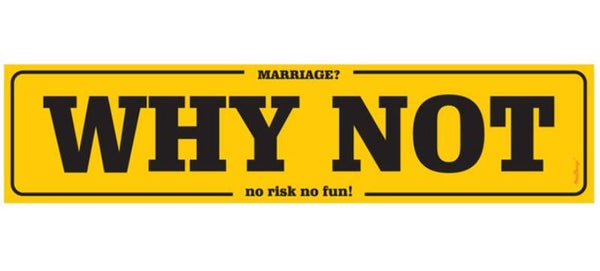 Nummerbord Why Not No Risk no Fun