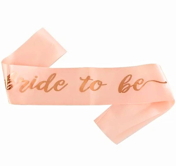Sjerp Bride to Be rosé goud met gouden tekst