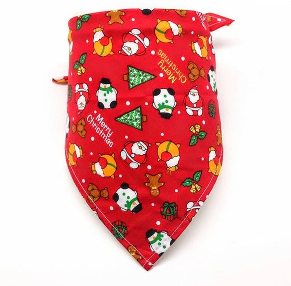 Luxe honden bandana Merry Christmas rood
