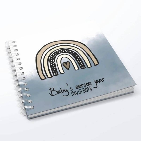 Invulboek SilliBeads Baby's 1e jaar oud blauw