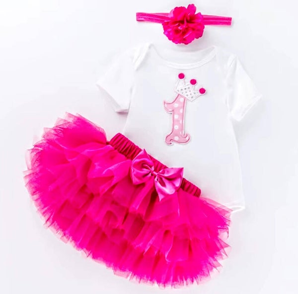 Eerste verjaardag cakesmash set Birthday Princess 3-delig