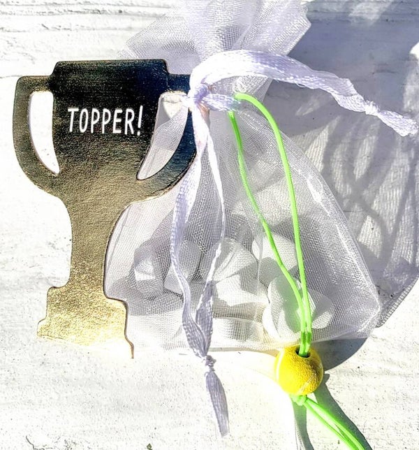 Bedankje/traktatie Tennis Topper