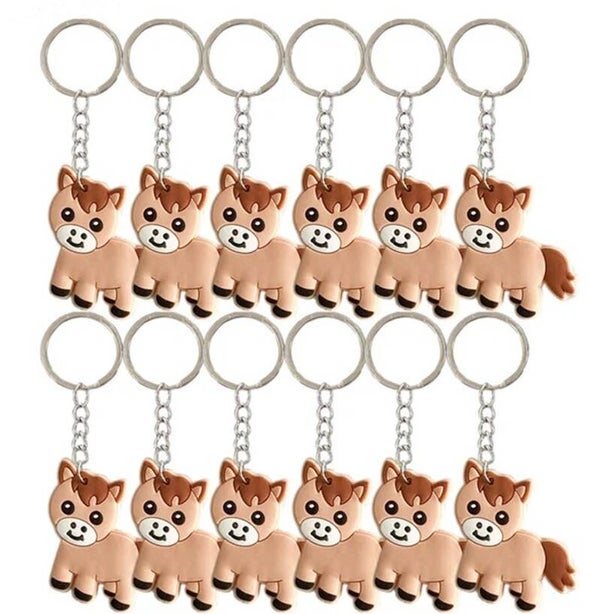 Rubberen sleutelhanger Paard