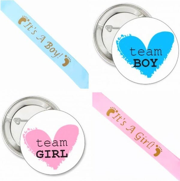 22-delige genderreveal set It's a Boy en It's a Girl