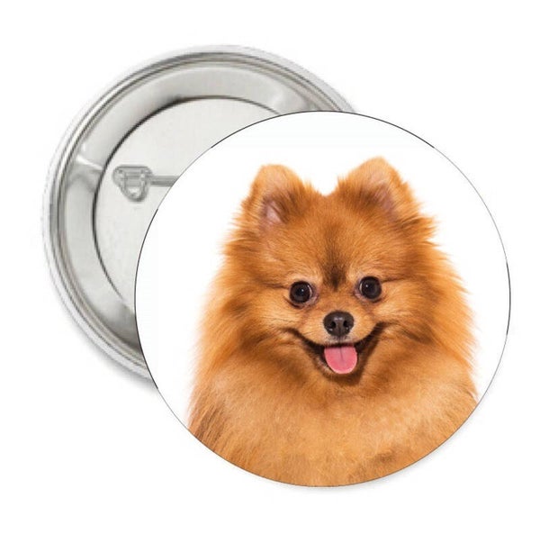 Button of kleding (magneet) Pomerian met of zonder eigen tekst