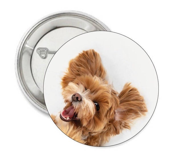 Button of (kleding)magneet Happy Doodle met of zonder eigen tekst