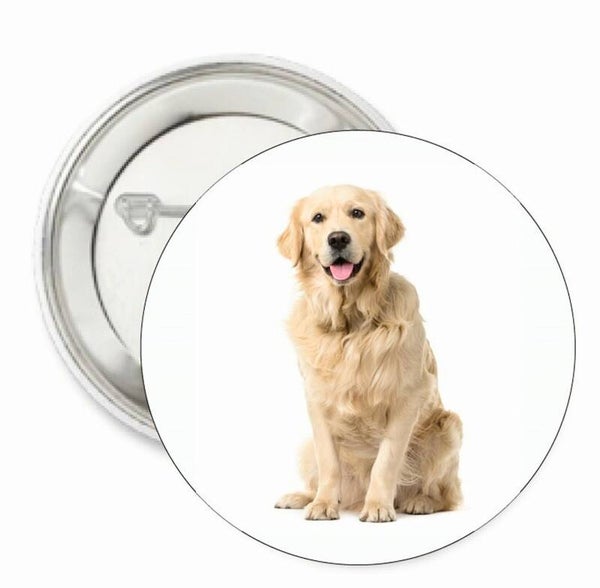 Button of (kleding)magneet Golden Retriever met of zonder eigen tekst