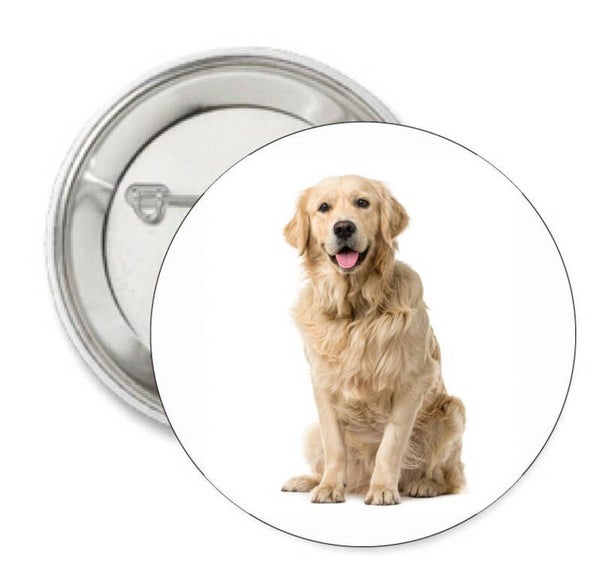 Button of kleding (magneet) Golden Retriever met of zonder eigen tekst