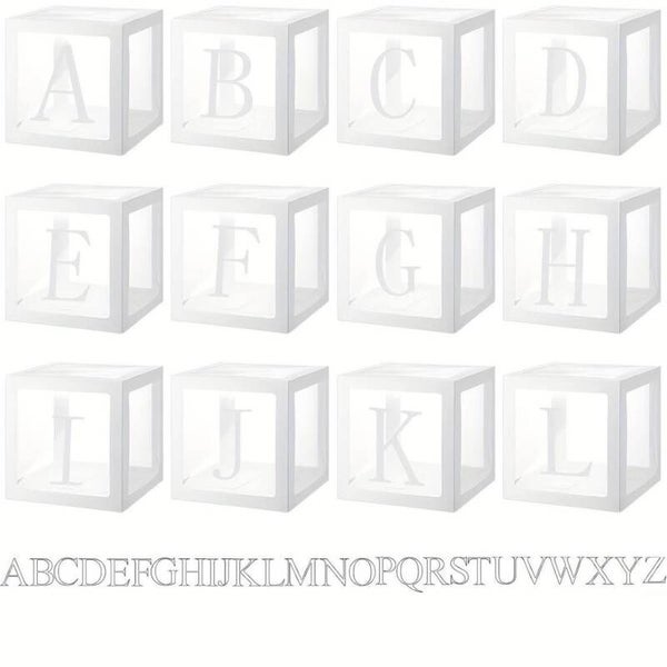 Te personaliseren ballon box met letter naar keuze