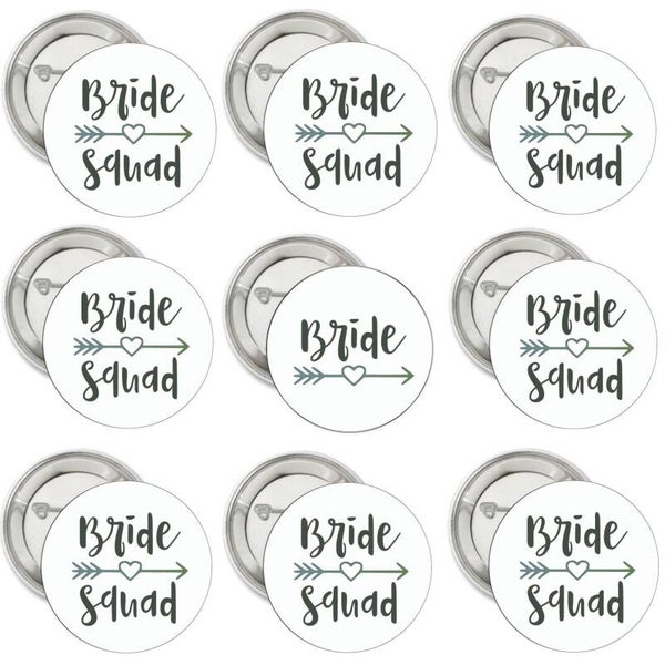 9-delige button set Bride en Bride Squad Tribal