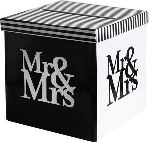 Enveloppendoos Mr and Mrs Black and White
