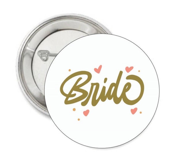 Button of (kleding)magneet Bride retro colours met of zonder eigen tekst