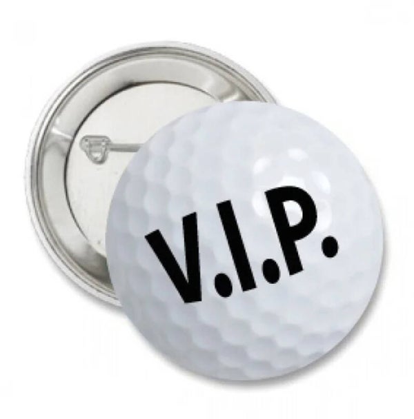 Vip button of (kleding)magneet golf met of zonder eigen tekst